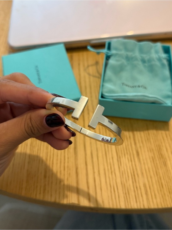 Tiffany & Co. Jewelry - Tiffany T Square Bracelet Sterling Silver (Size Small) Authentic